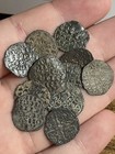 Beautiful 1200s Dinero Spanish Medieval Silver Billon Old Coin War Of Granada 1c