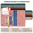 Rfid Blocking Wallet Style Passport Holder And Privacy Flap Luggage Tag Set     