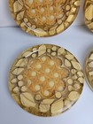 Beverage Coasters Lucite Acrylic Weave Wood Pattern By Vtg Design Gifts   