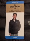 New Eddie Bauer Youth Puffer Jacket 650 Sizes Medium And Large Lightweight Black