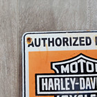 Vintage Harley Davidson Authorised Dealer Porcelain Bar Wall Sign 6  X 6 