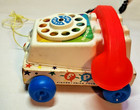 Vintage Fisher Price Pull Toy Chatter Telephone 9   747