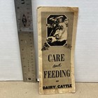 Care And Feeding Of Dairy Cattle Pamphlet Marymac Dairy Hutchinson  Kansas