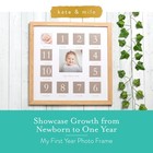 My First Year Picture Frame  Baby s First Twelve Months Photo Collage And Gen   