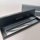 Chanel Stationery Pen Case Pencil Ruler Vip Gift Black From Japan New
