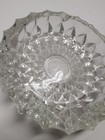 Vintage Heavy Large Round Crystal Clear Cut Glass Cigar Cigarette Ashtray 7 