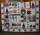 Christmas Patchwork Festive Holiday Queen Quilt Look Of Handmade