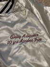 Vtg 80   s Anheuser Busch Inc Beer Satin Bomber Jacket Pla Jac Large Houston Texas