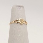 Solid 10k Gold Heart Signet Ring Baby Child Pinky Engravable Vintage Sz3