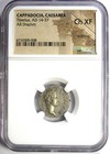 Tiberius Ar Drachm Silver Cappadocia Coin 14-37 Ad - Ngc Choice Xf  ef 