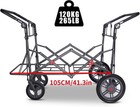 Foldable Wagon With Canopy - Collapsible Utility Cart With 2 Seats   Belts  Adju