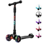 Kick Scooter B02  Lean  n Glide Scooter With Extra Wide Pu Light-up Black