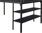 Metal Twin Low Loft Bed With Storage Shelves And Ladder  Bunk Floating Bed Fo   