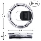 20-30 Oz  Magnetic Slider Splash Spill Proof Lid For Yeti Rambler Tumbler Cup
