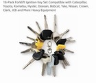 18 Forklift Ignition Key Set Toyota Hyster Doosan Yale Nissan Crown Clark Bobcat