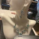 Ladies Austrian Crystals Necklace And Earrings Set Prom  Dance  Bridal