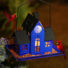 Solar Bird Feeders For Outdoors Hanging metal Cardinal Bird House Feeder With So
