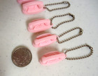 Vintage Miniature dollhouse Princess Phone Advertising Key Chains 8 Pink