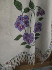 Vintage 1970s Mexican Hand Embroidered Floral Cross Stiched Poncho  Cape -   