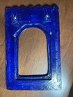 Vintage Indian Rajasthani Hand Painted Wood Jharokha Mirror Frame Elephant Art