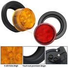 10pcs Led Trailer Truck Tail Lights 12v Brake Round Side Marker 5 Red amber