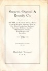 Original Antique Sargent  Osgood   Roundy Co  Catalog No 2a Farm Equipment