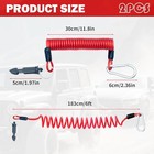 2pcs Trailer Breakaway Cable trailer Brake Away Cable trailer Emergency Brake 