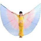 Kids Isis Wings Egyptian Belly Dance Close Back  Isis Wings With 2 Sticks
