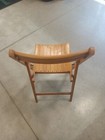 Vintage antique Solid Wood Slat Folding Chair Made In Yugoslavia 
