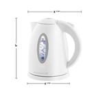 7-cup Bpa-free White Electric Kettle With Auto Shut Off Feature  Boil-dry Protec
