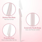 6 Pcs Eyebrow Razor Light Pink Face Razors Multipurpose Facial For Women Men