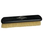 Vintage Ebony Clothing Brush Sterling Silver Monogram Plaque Natural Bristles