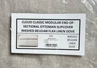 Restoration Hardware Cloud Classic Ottoman Slipcover Washed Linen Dove  1 000