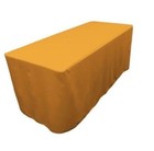 4  Ft  Fitted Polyester Table Cover Wedding Banquet Trade Show Tablecloth Gold