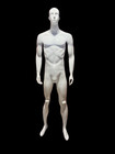 Used Less Than Perfect Fiberglass Gloss White Abstract Male Mannequin