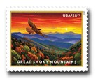 Great Smoky Mountains Priority Mail Express Stamp  Sheet Of 4   115 Face Value