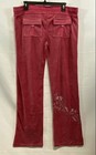 Nwt Bcbgmaxazria Vintage Y2k Women s Pink Velour Track Pants Floral Graphic Xl