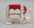 Vintage Elephant Metal Lipstick   Jewelry Vanity Holder