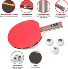 Professional Ping Pong Paddle Set 2 Pack W  3 Balls   Carry Case