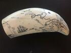 Scrimshaw Sperm Whale Tooth Resin Reproduction  nassau 1835  8  Around The Curve