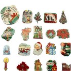 Vintage Christmas Stickers Gummed Seals Lot Of 25 Assorted Styles And Sizes  9