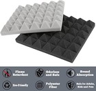 12 96 Pack 12x12x2  Acoustic Foam Panel Tiles Wall Record Studio Sound Proof Usa