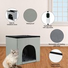 Heated Cat House For Cats  Foldable Waterproof Timing Houses Indoor Outdoor