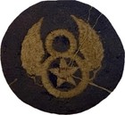 Usaaf 8th Air Force Patch   Silk On Wool   British Made
