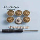 10pcs Adjustable No Sew Jeans Buttons Metal Snap Fastener Set - New