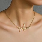 Personalized Name Necklace Zirconia Pendant Bling Custom Dainty Jewelry Gifts