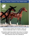 Breyer Kiana Glossy Bay Arabian 2026 Deluxe Club Stablemate With Pin And Bag