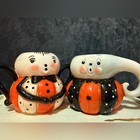Johanna Parker Halloween Ghost And Pumpkin Spider Mugs Rare Ceramic Mug Set