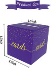 Purple Wedding Card Box Party Gift Card Holder Birthday Baby Shower Decor