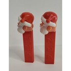 2 Santa Claus Pez Dispenser No Feet  Austria   Jugoslavia Eyes Closed Vintage